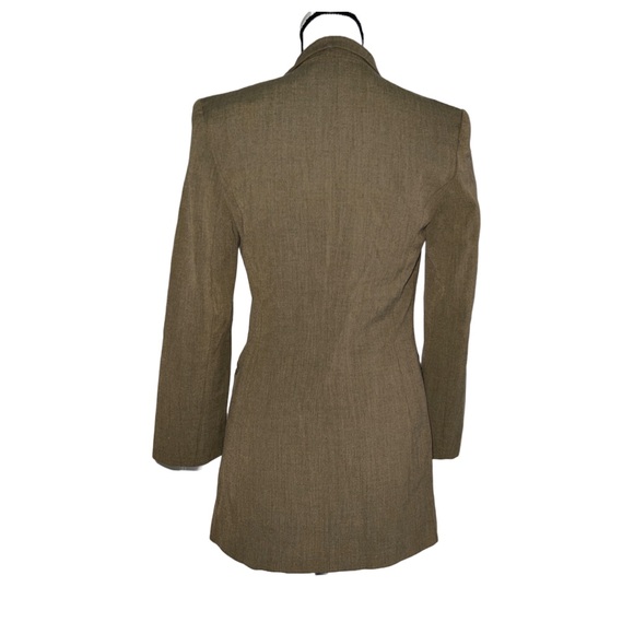 French Connection Ladies Blazer /jacket Size 4 Brown Beige Color 2 Buttondown - Picture 3 of 7